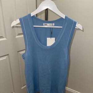 Zara Women's New with Tags Blue Tank Top